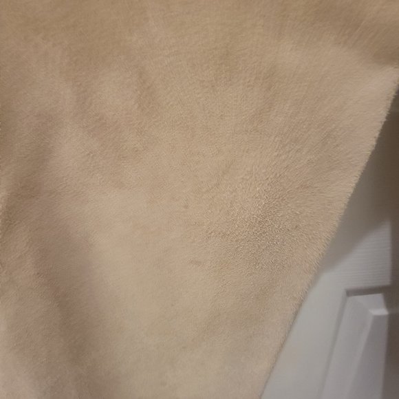 INC International Concepts Women's Suede Straight Leg Pant Trouser Camel Tan 8 - Picture 6 of 7